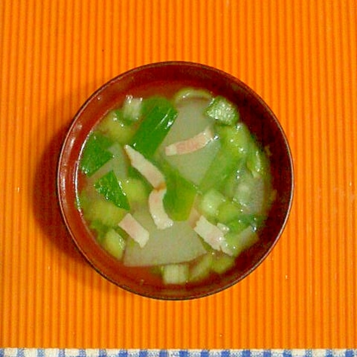 冬瓜とチンゲン菜の生姜スープ♪